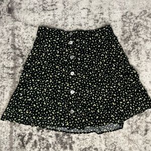 Black and yellow floral skirt. Size 4. H&M